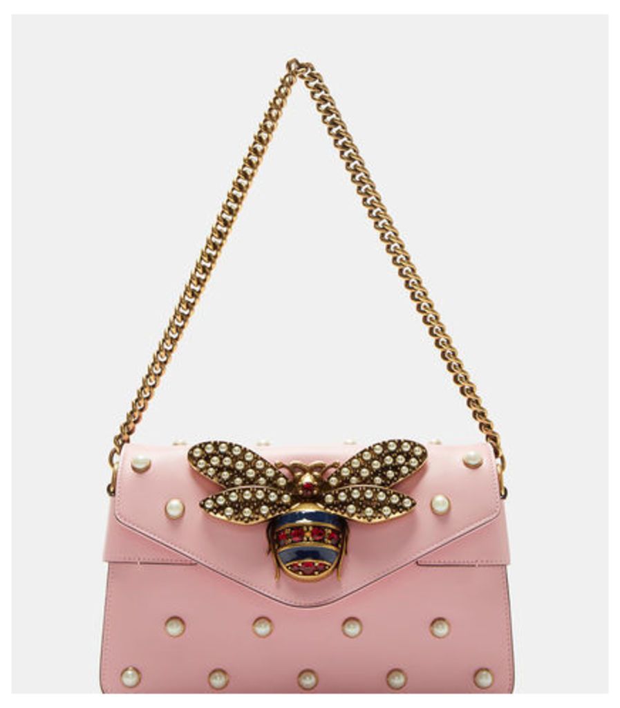 Broadway Pearl Studded Bee Clutch Bag