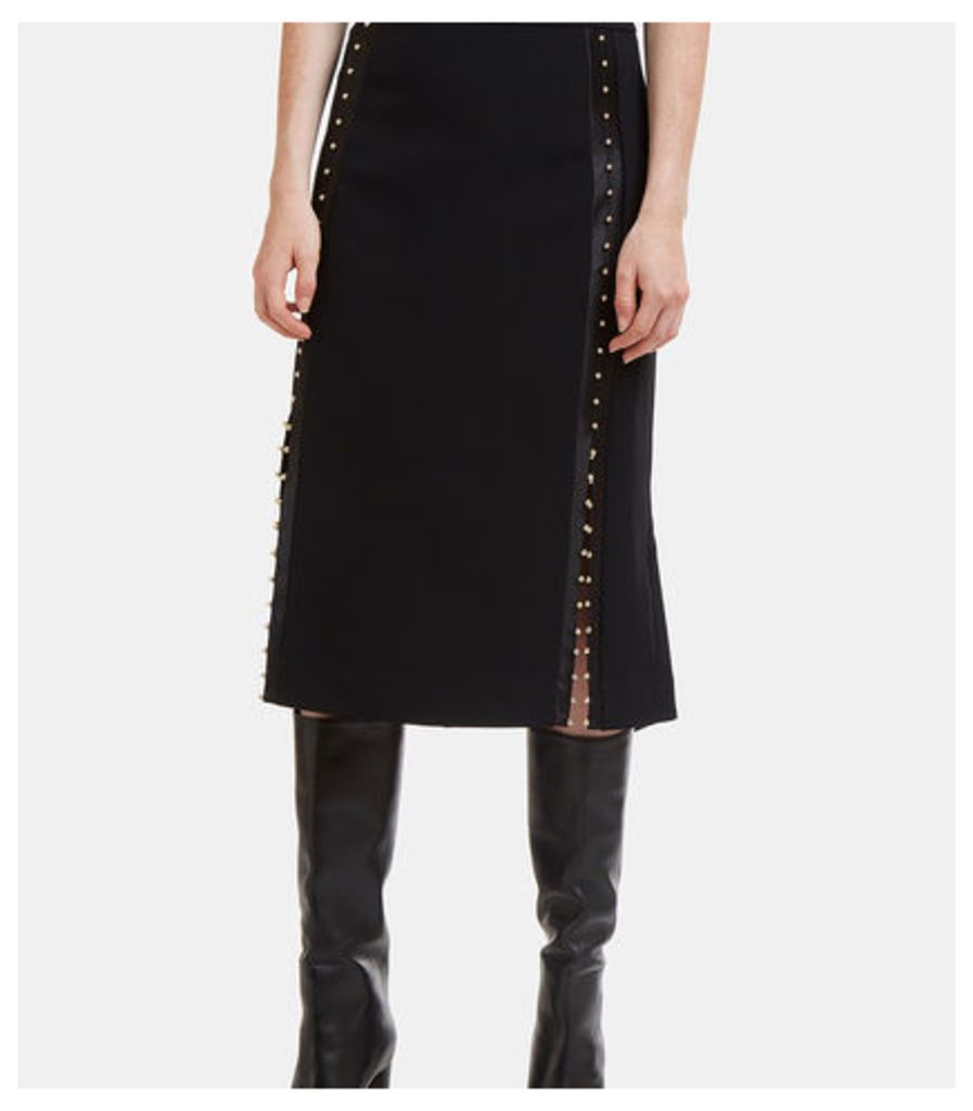 Studded Front Slit Skirt