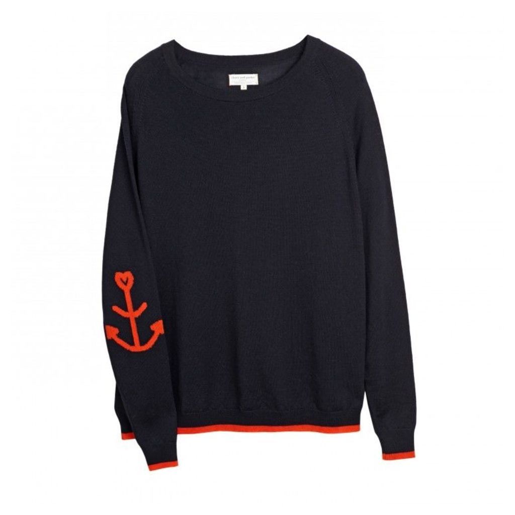 Anchor Elbow Patch Sweater