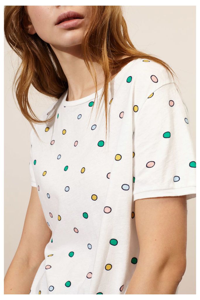 White Rainbow Dot T-Shirt