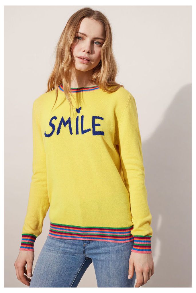 EXCLUSIVE Yellow Smile Cashmere Sweater