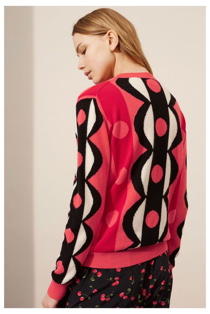 NEW Coral Scalloped Cashmere Sweater