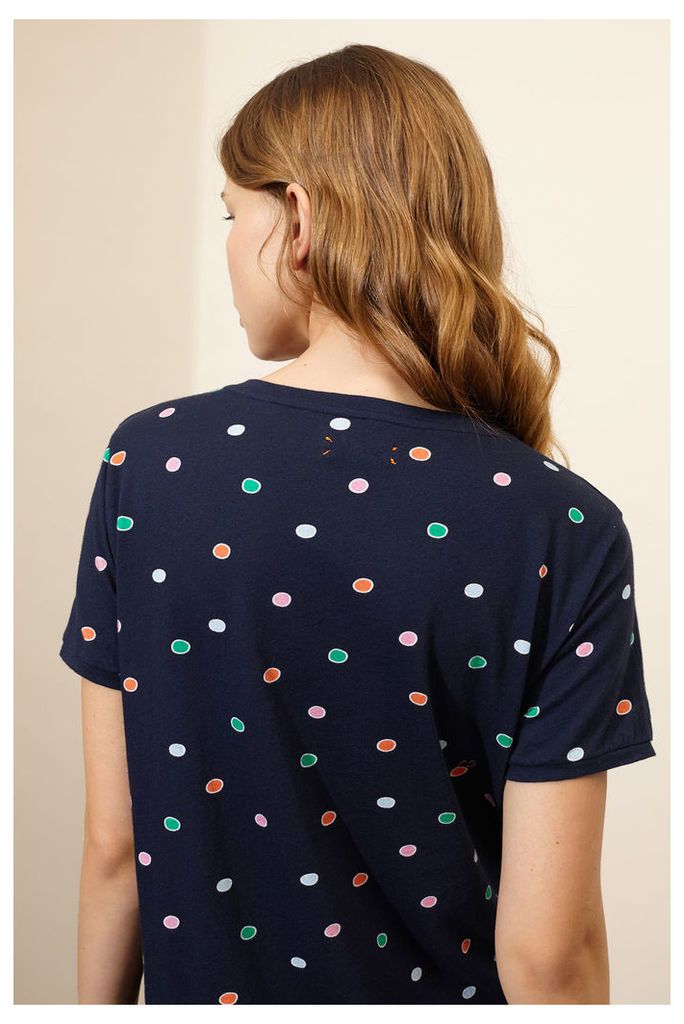 Navy Rainbow Dot T-Shirt