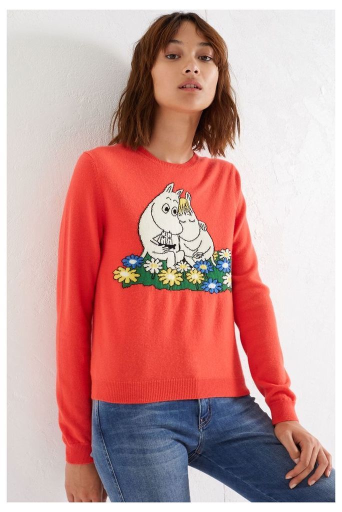 Coral Moomin & Snork Maiden Cashmere Sweater