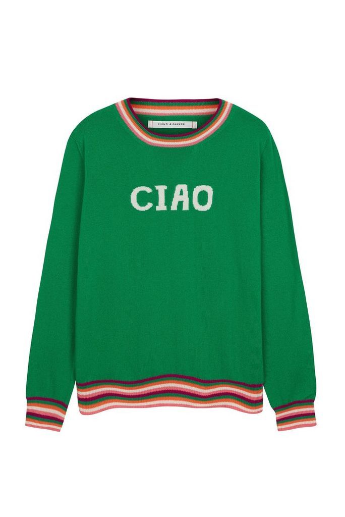 EXCLUSIVE Green Ciao Cashmere Sweater