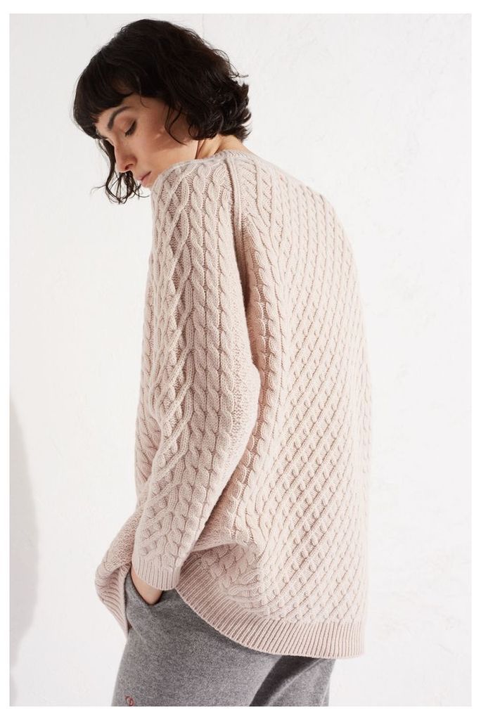 NEW Blush Pink Aran Sweater