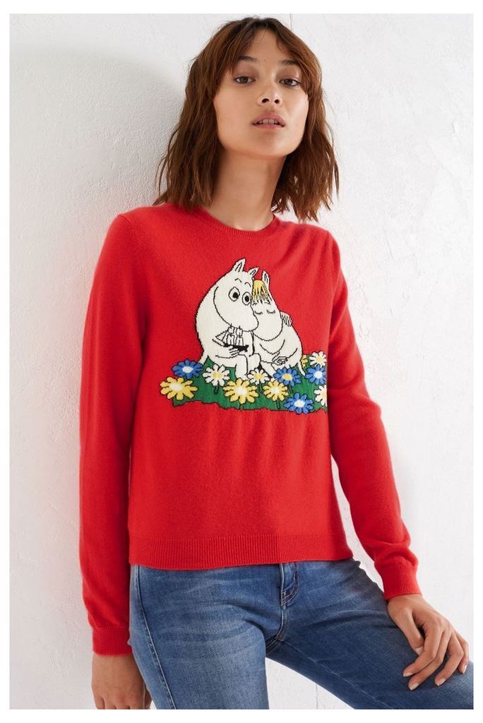 Red Moomin & Snork Maiden Cashmere Sweater