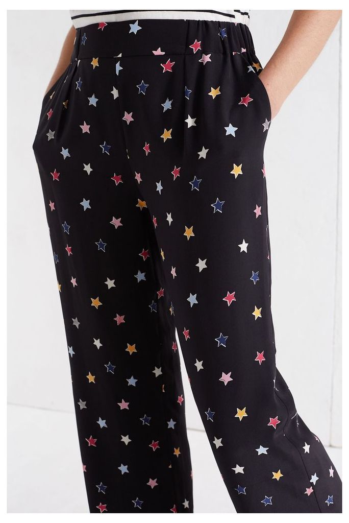 Black Star Silk Pyjama Pants