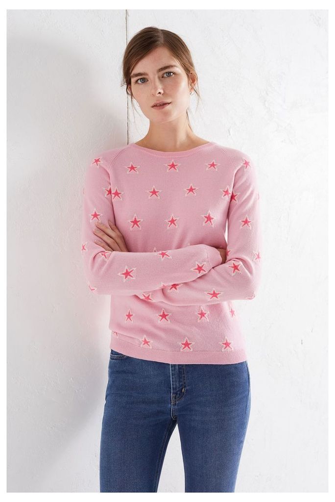 Pink Acid Star Cashmere Sweater