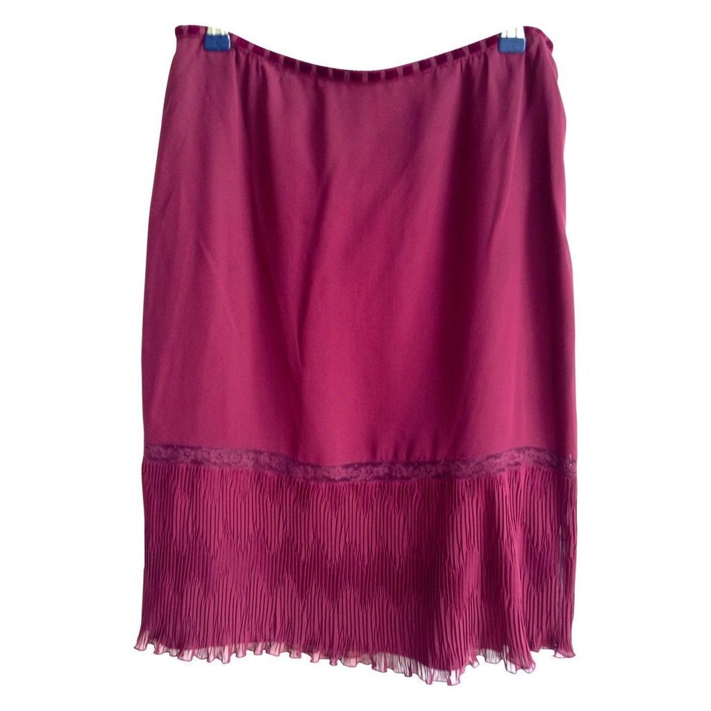 Burgundy Silk Skirt