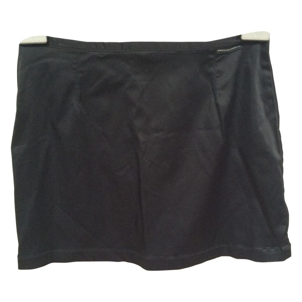 Black Synthetic Skirt
