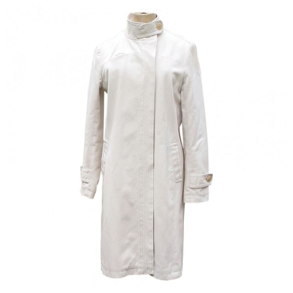 Ecru Cotton Trench coat