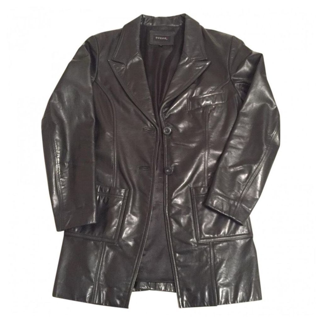 Anthracite Leather Coat