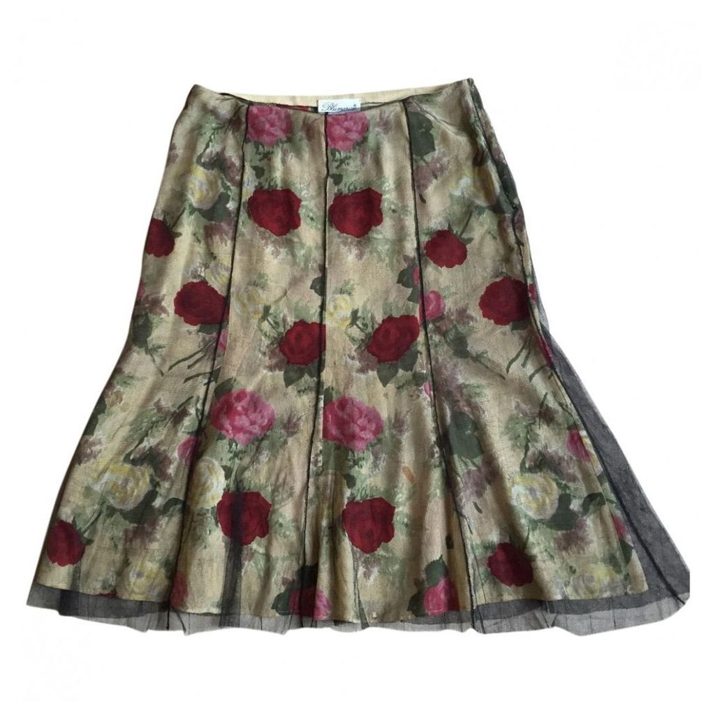 Silk and tulle skirt