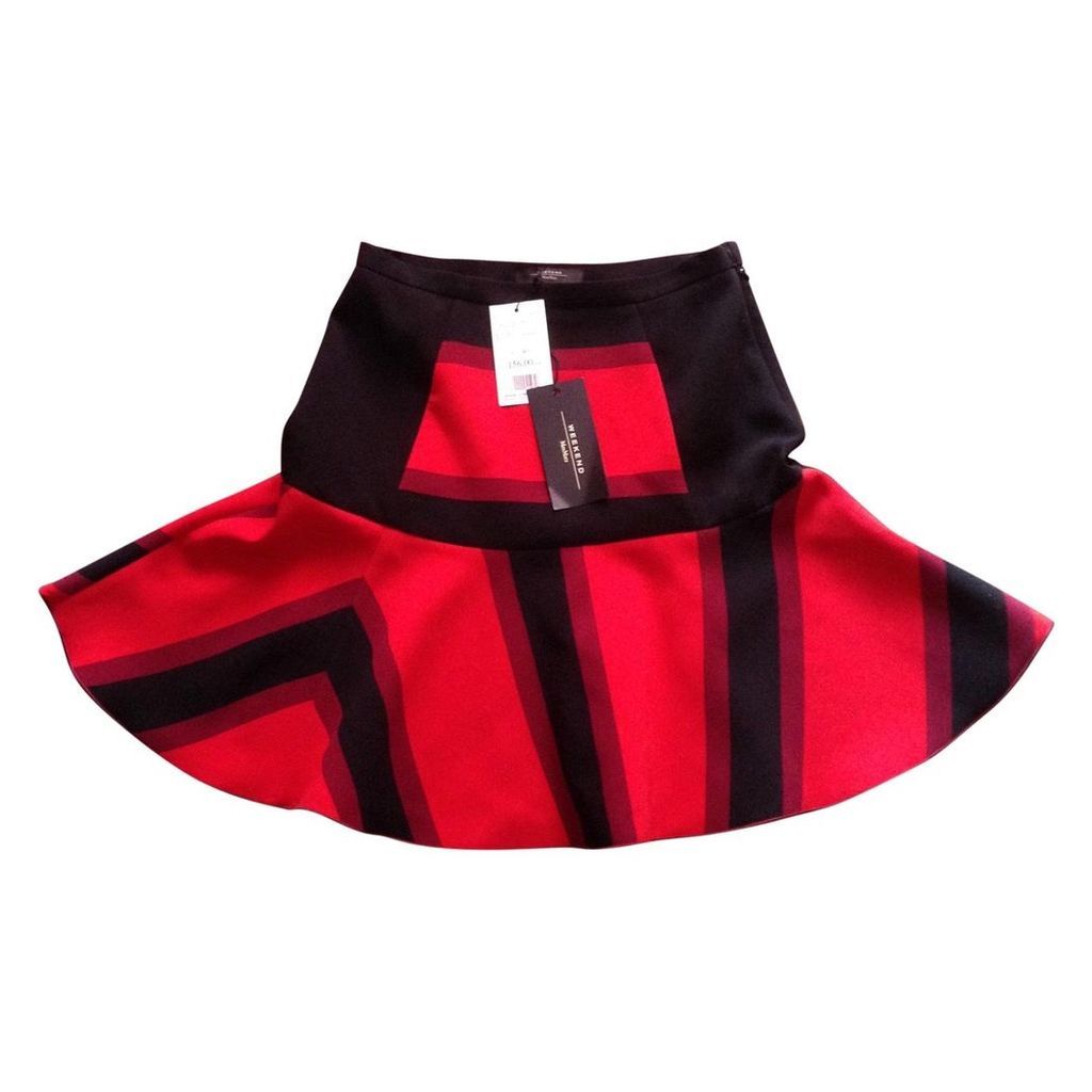 Color block skirt with hem