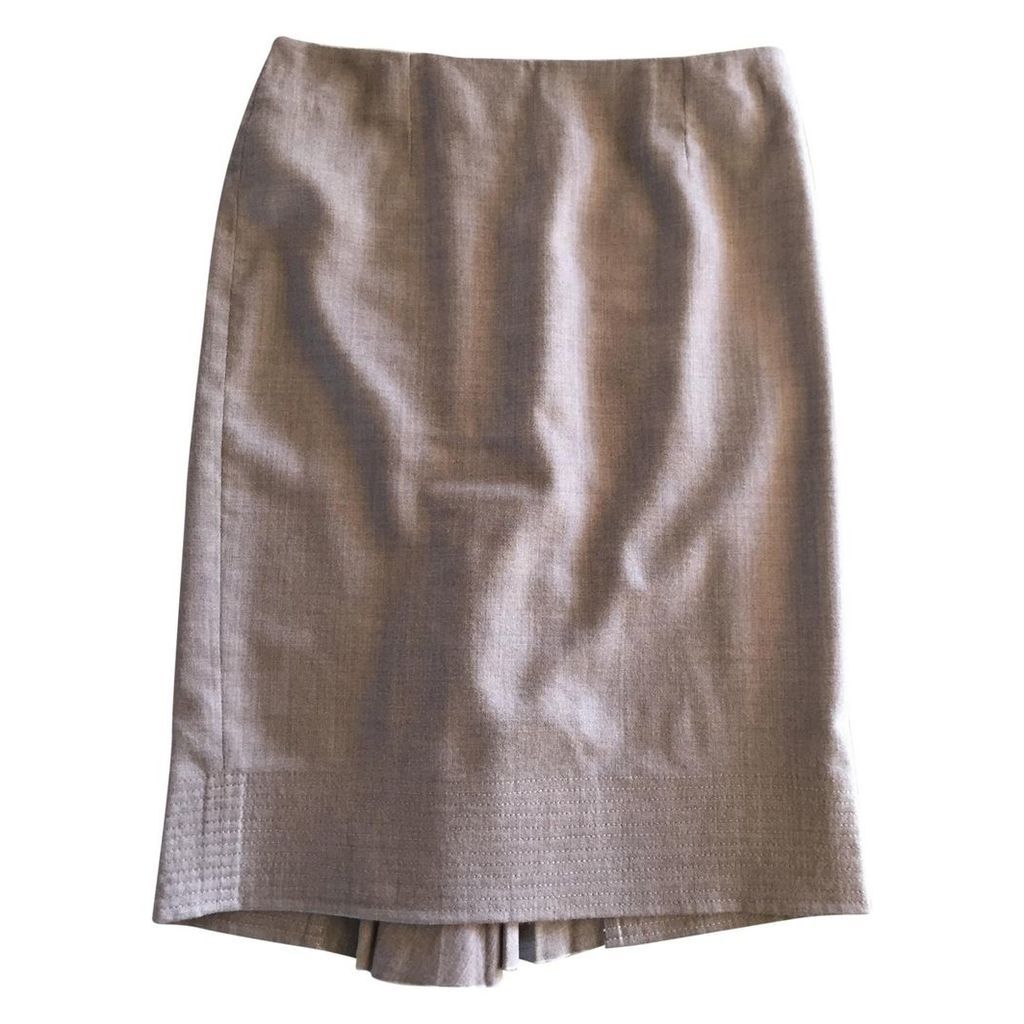 Wool mid-length skirt