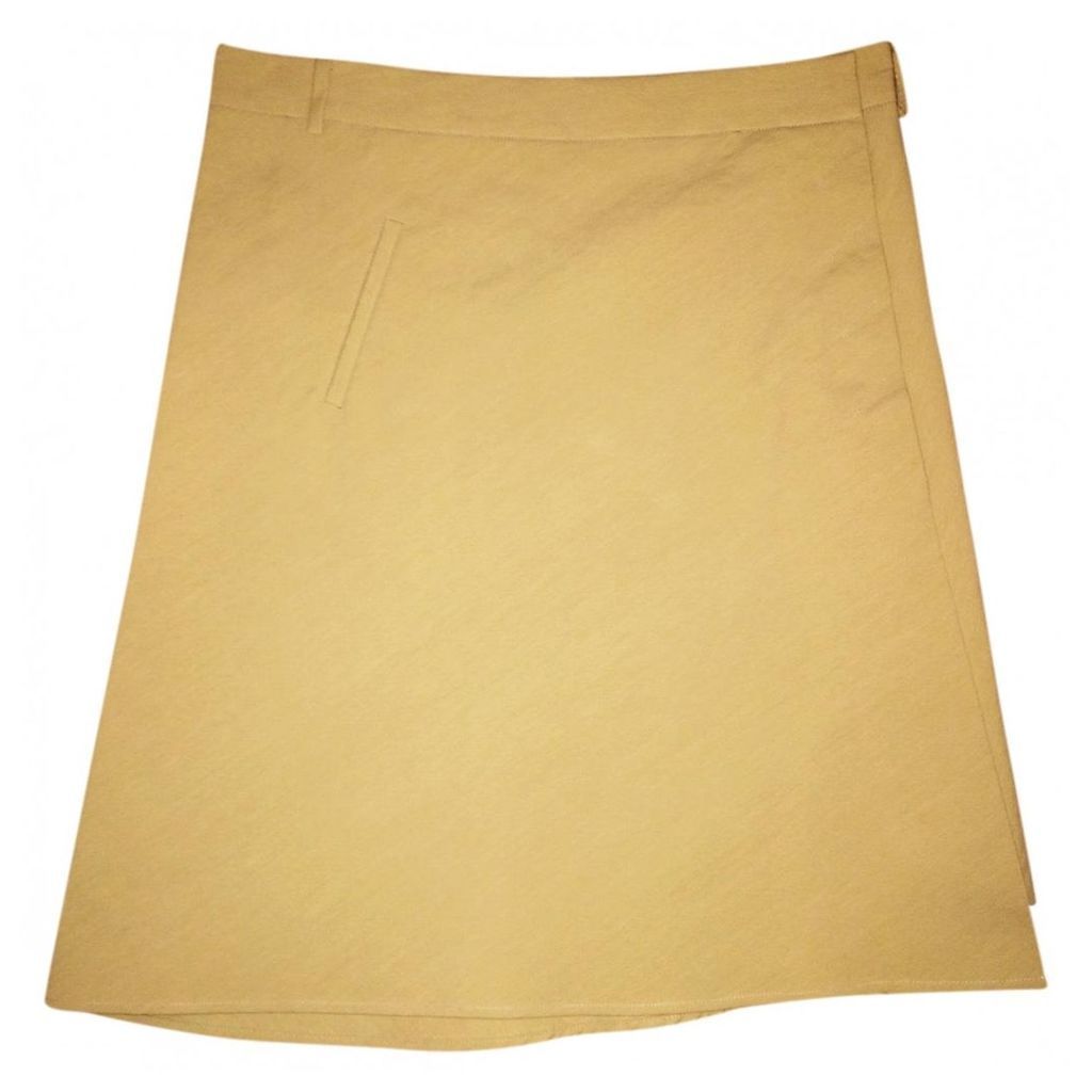 A-line cotton blend skirt