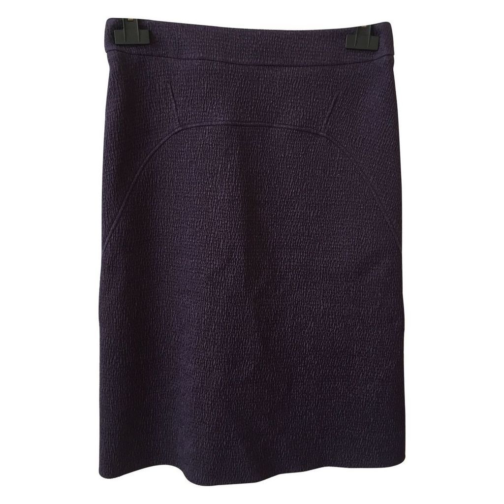 Mid-length skirt, in wool