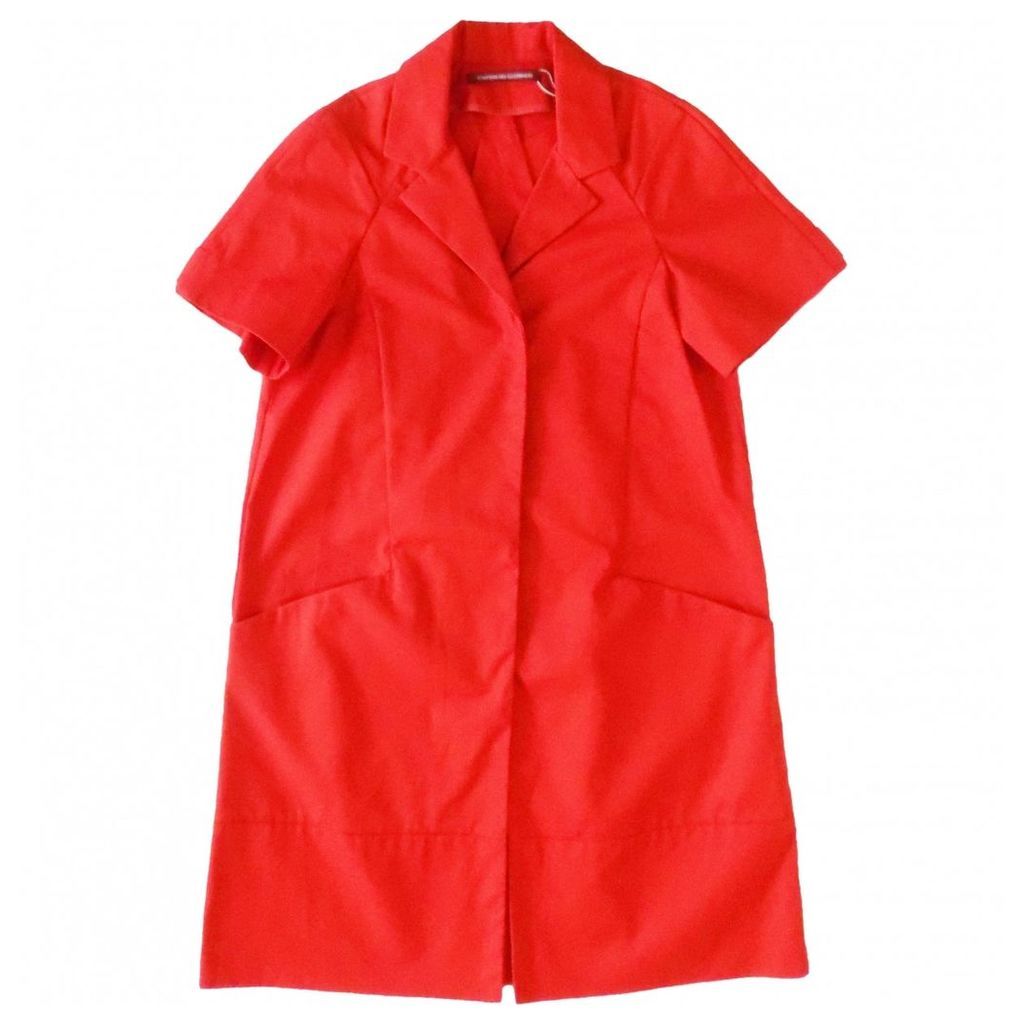 Red Cotton Trench coat