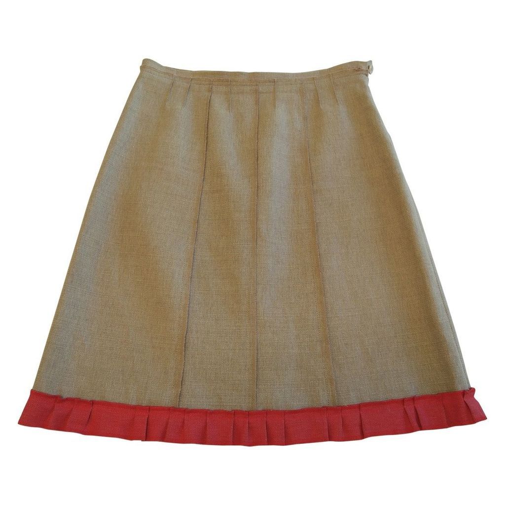 Medium length linen skirt