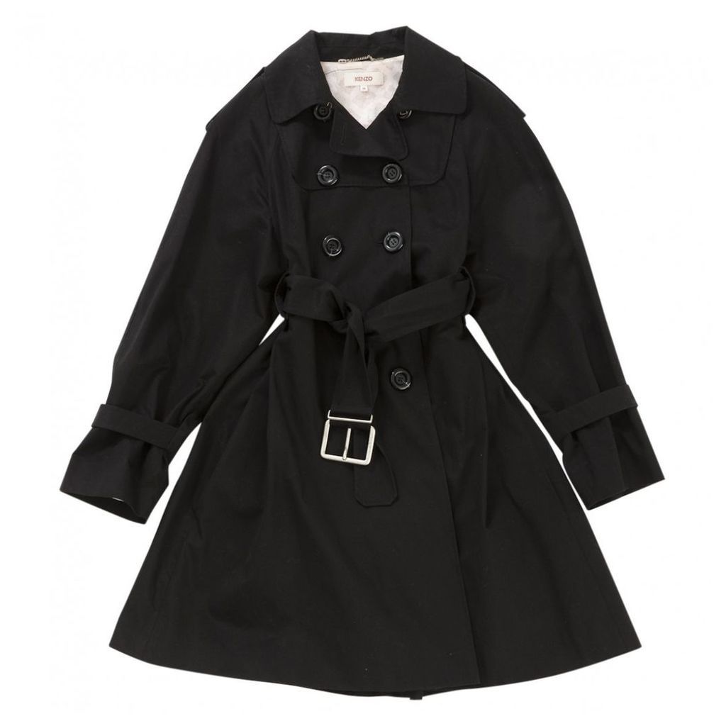 Black Cotton Trench coat