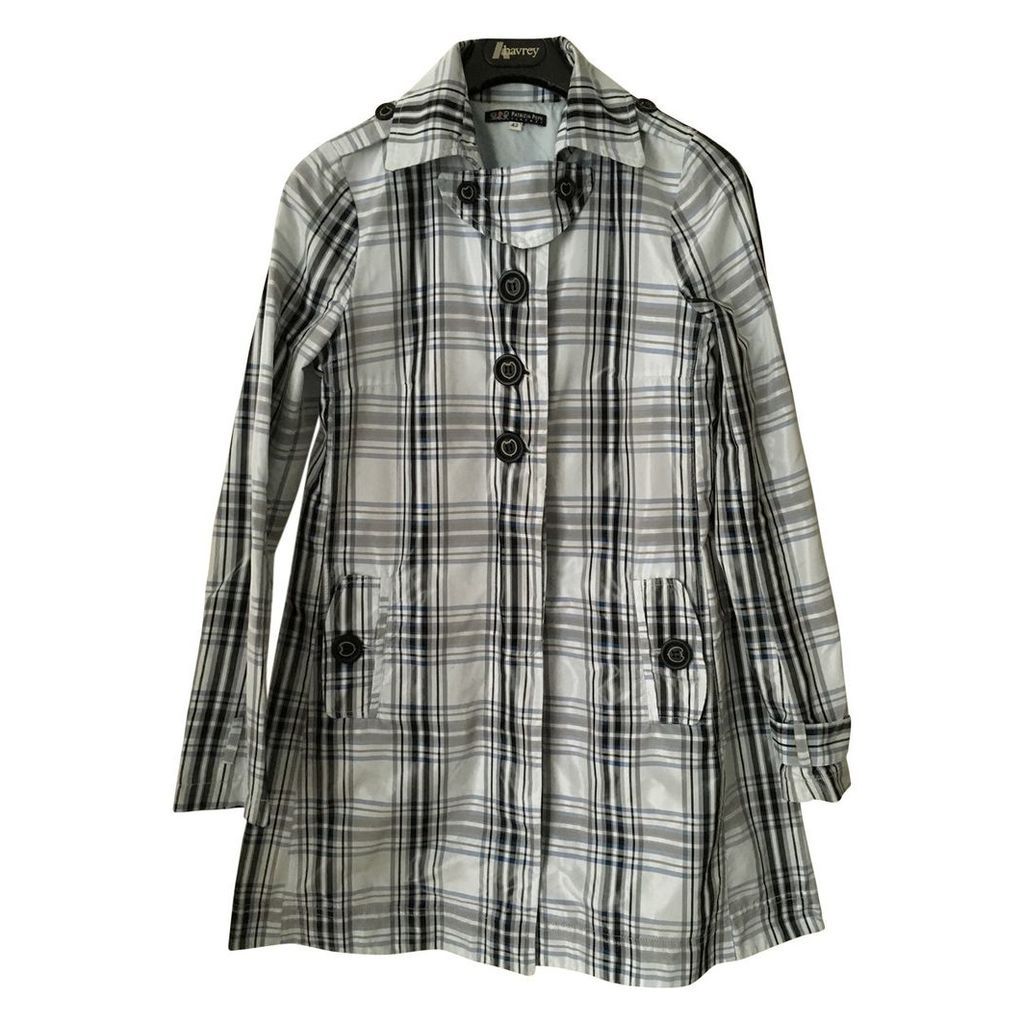 Grey Polyester Trench coat