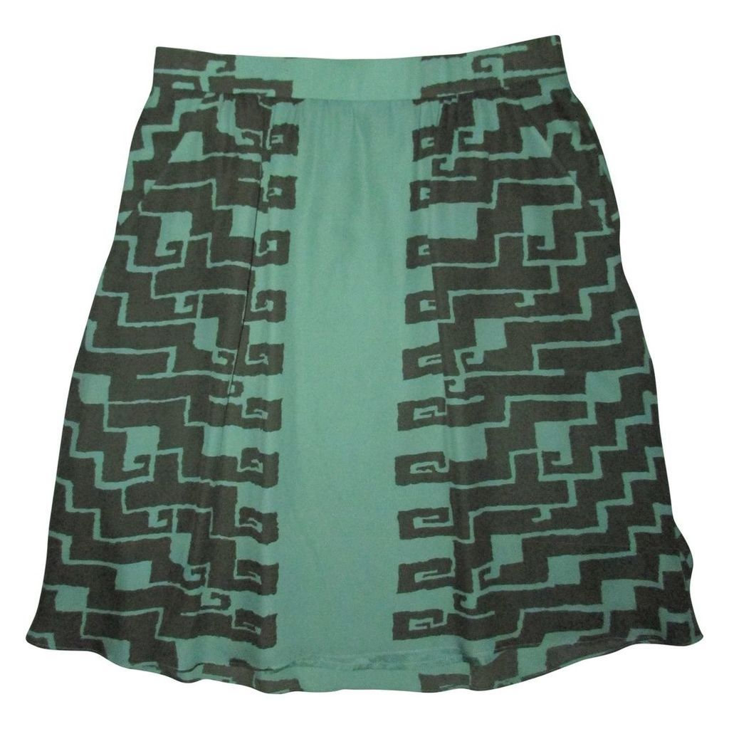 Silk mid-length skirt
