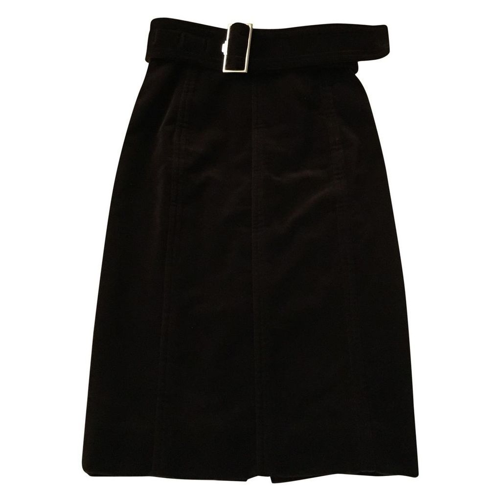 Velvet mid-length skirt