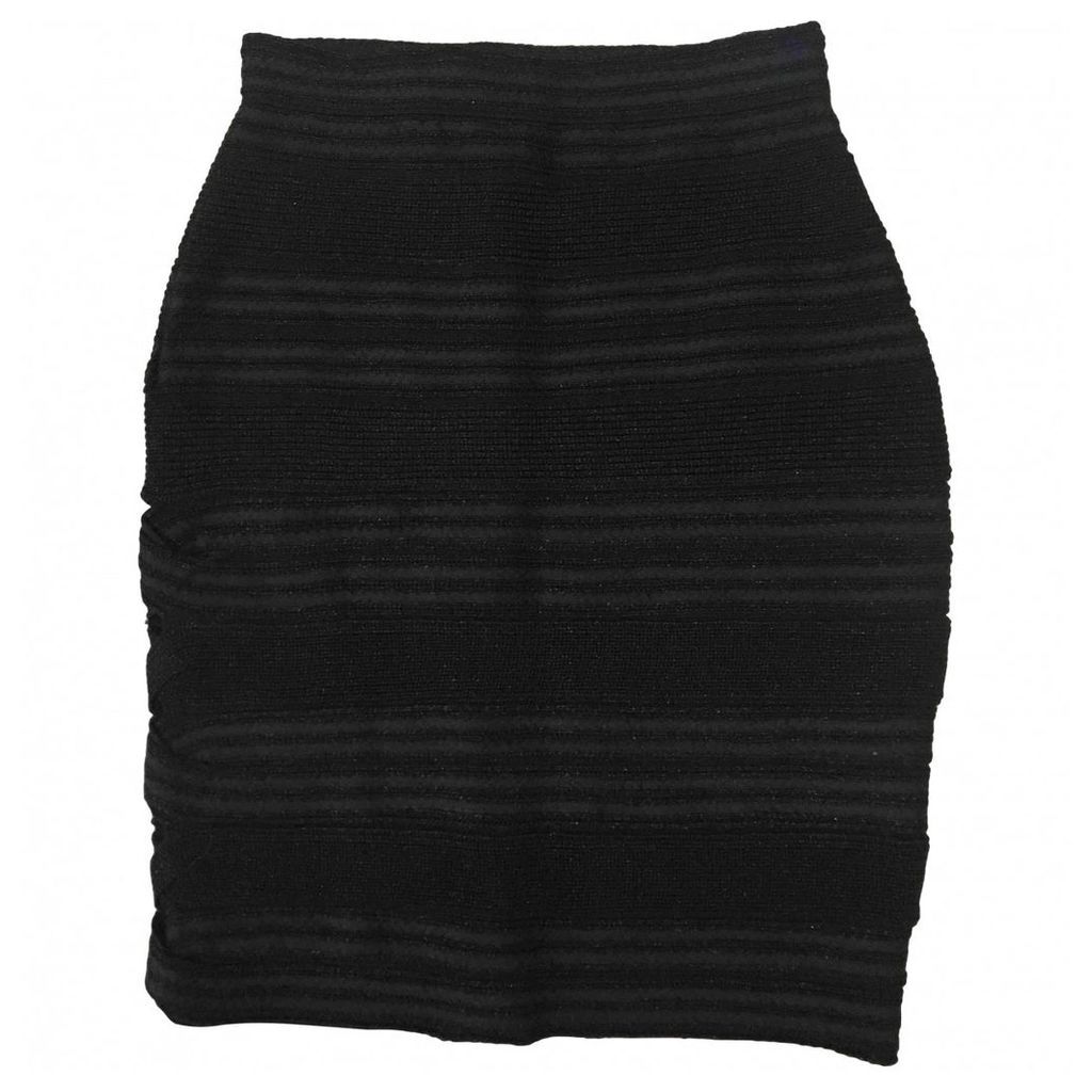 Wool mid-length skirt