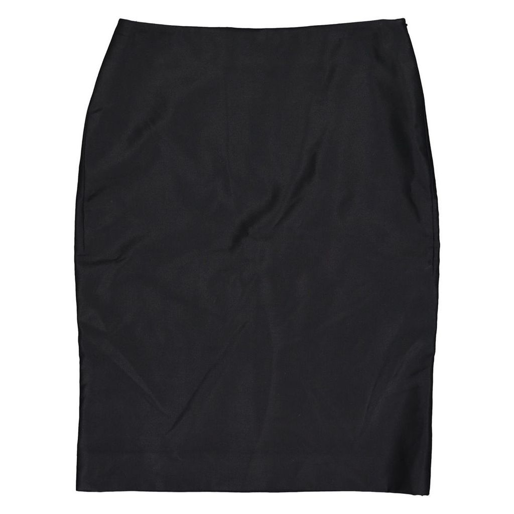 Wool mid-length skirt