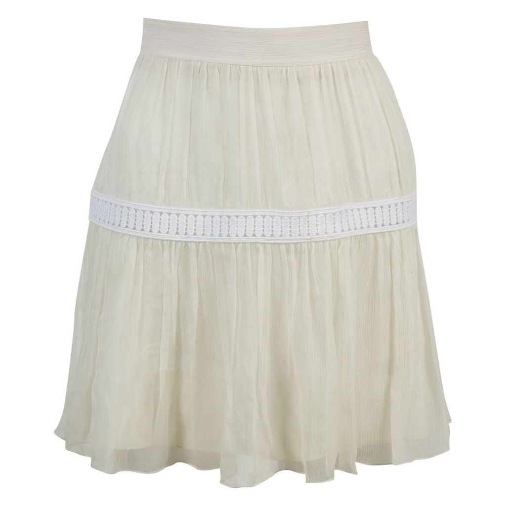 Silk mini skirt