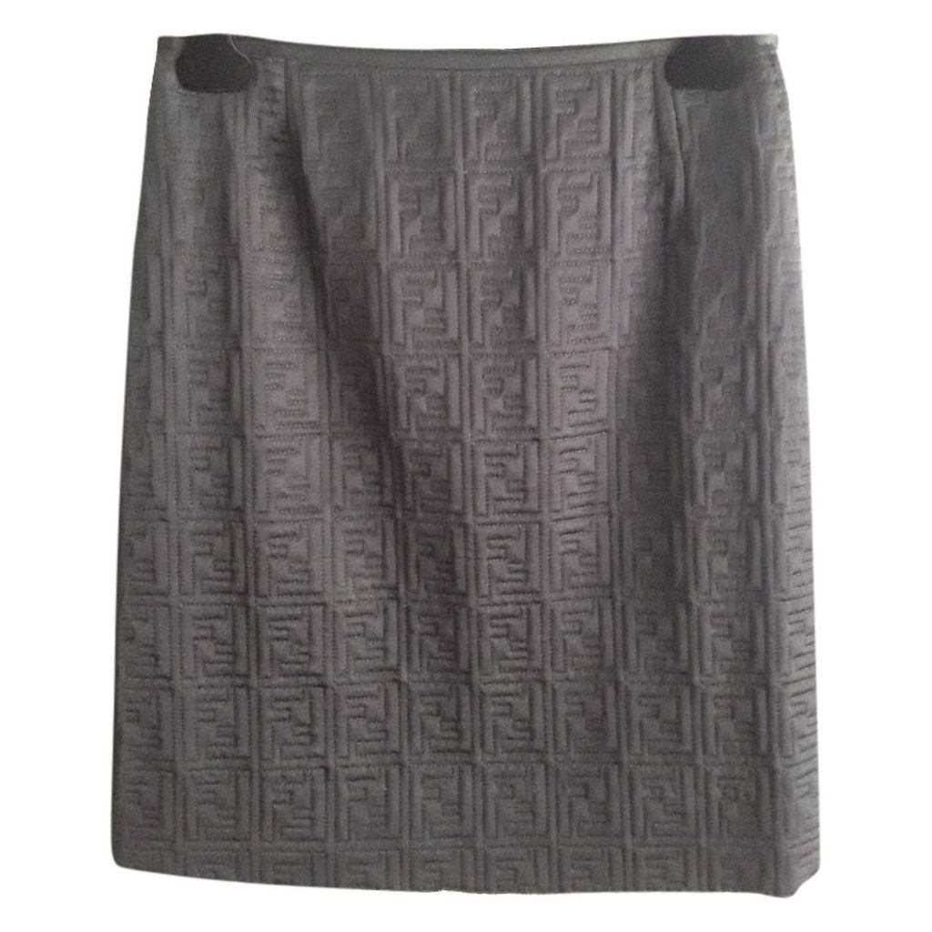 Silk mid-length skirt