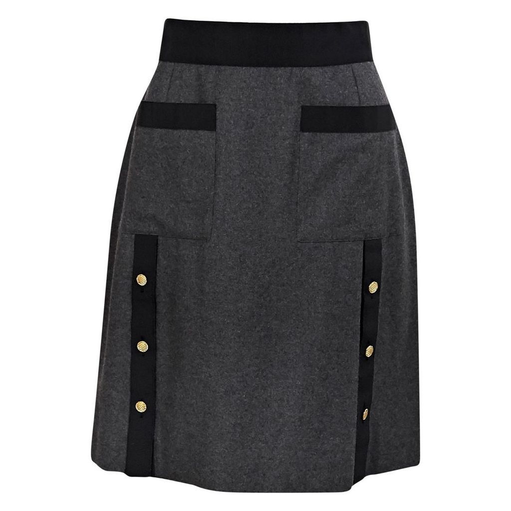 Wool mid-length skirt