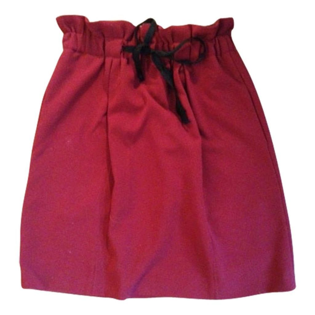 Burgundy Polyester Skirt