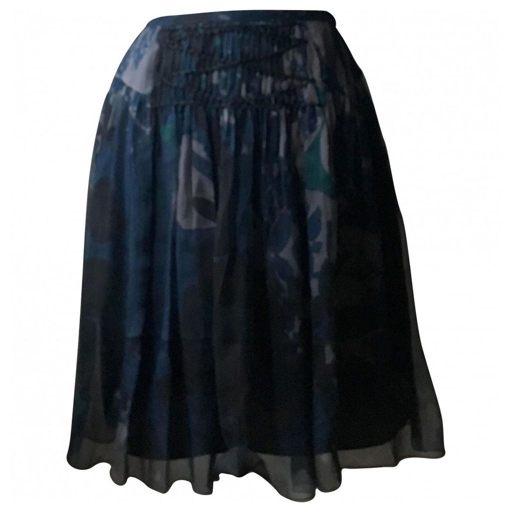 Silk mid-length skirt