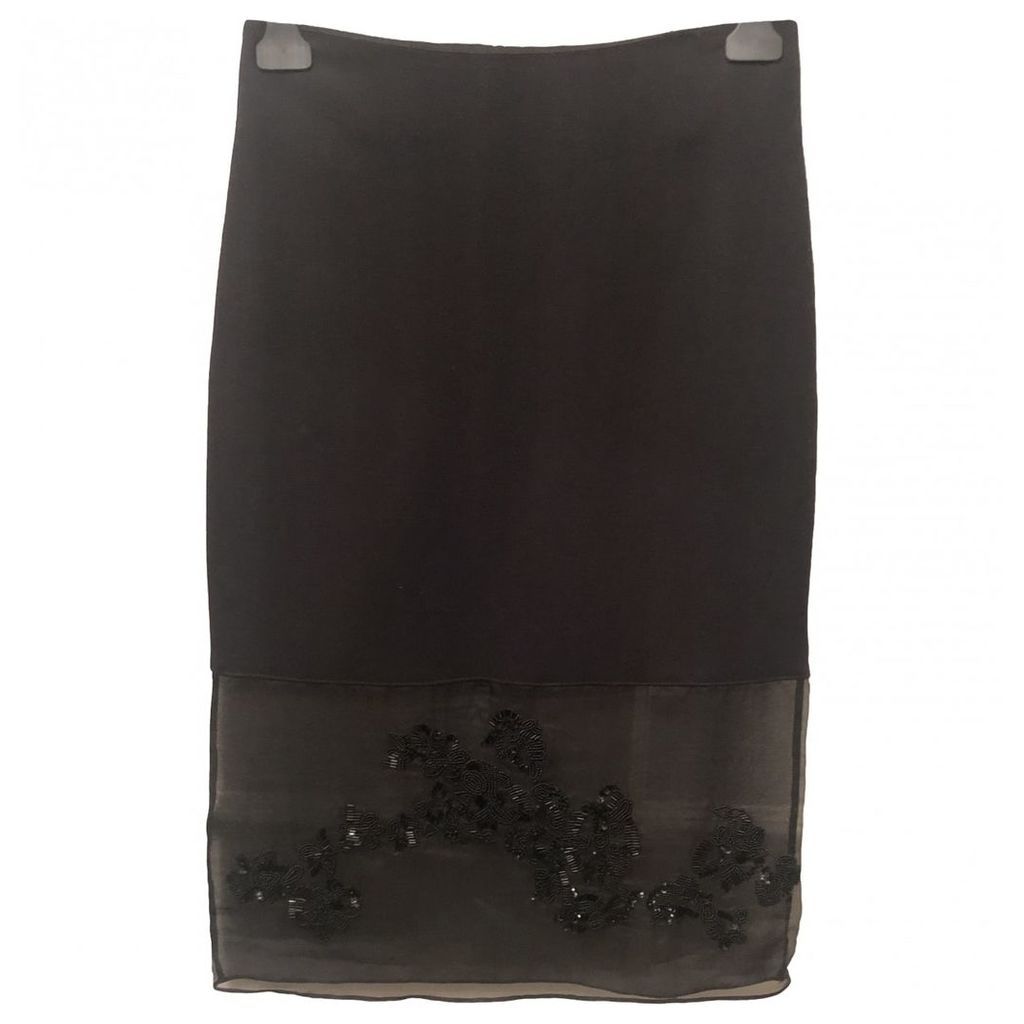 Silk mid-length skirt