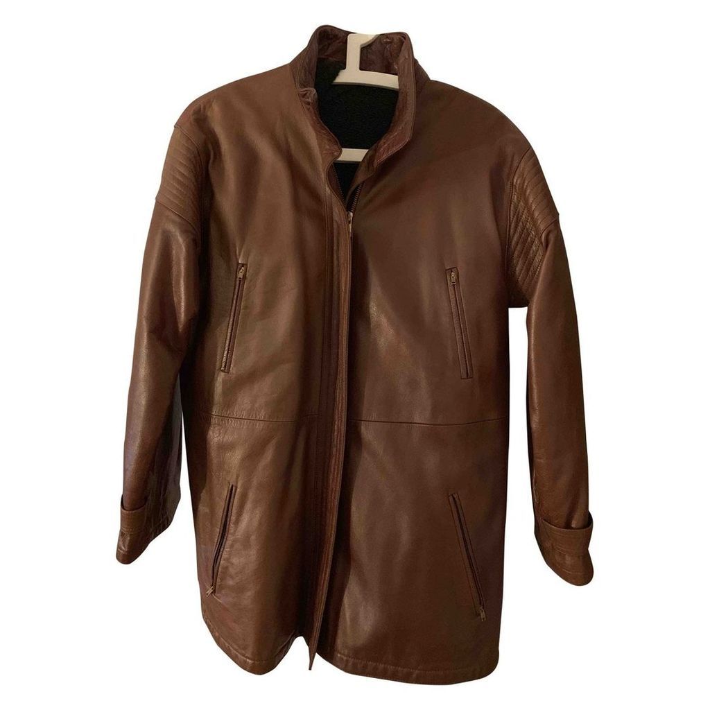 Leather cardi coat