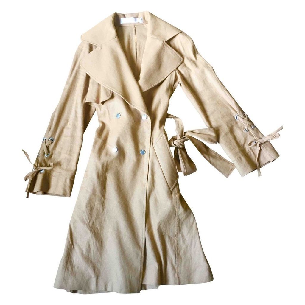 Linen trench coat