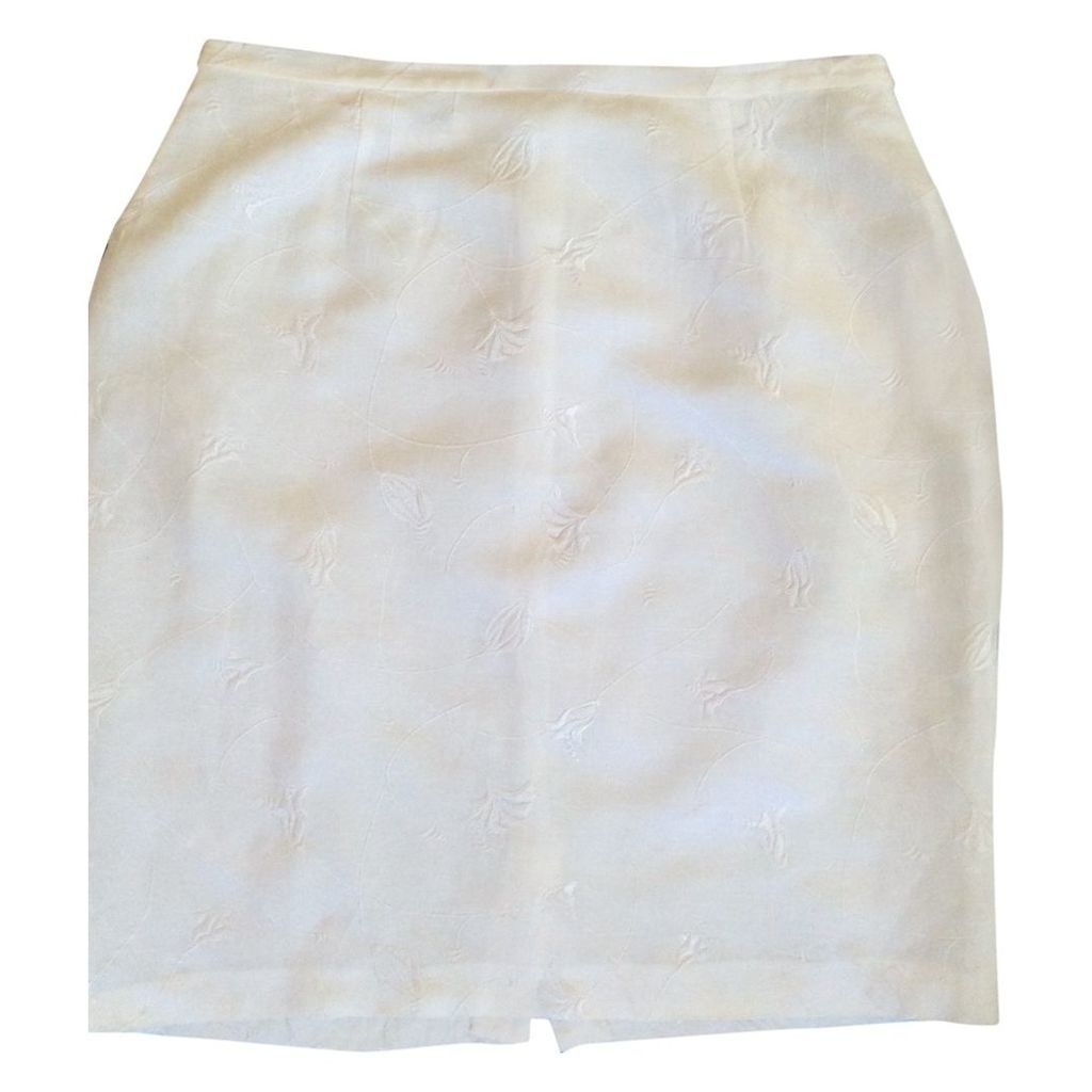 Linen mid-length skirt