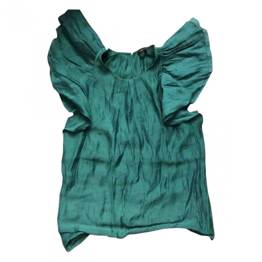 Turquoise Polyester Top