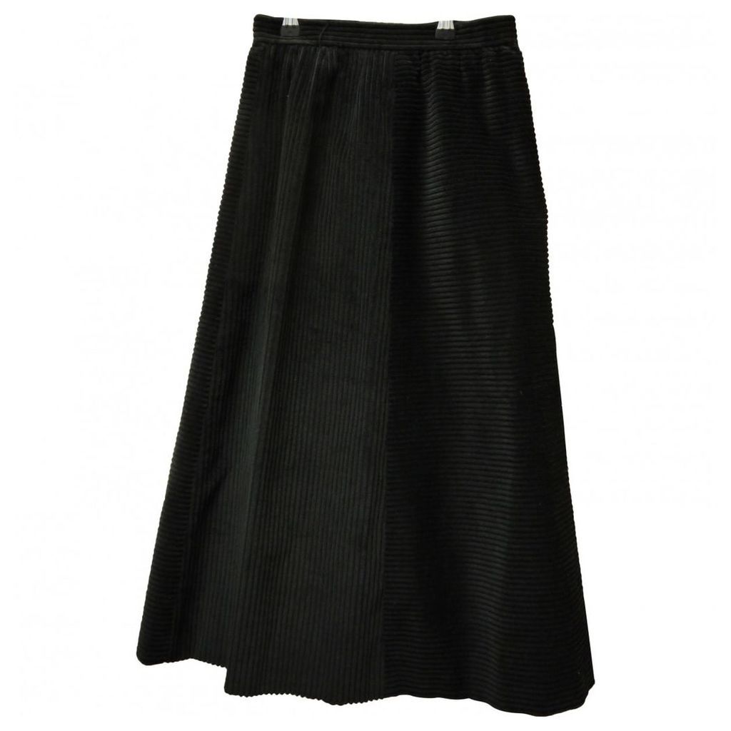 Velvet mid-length skirt