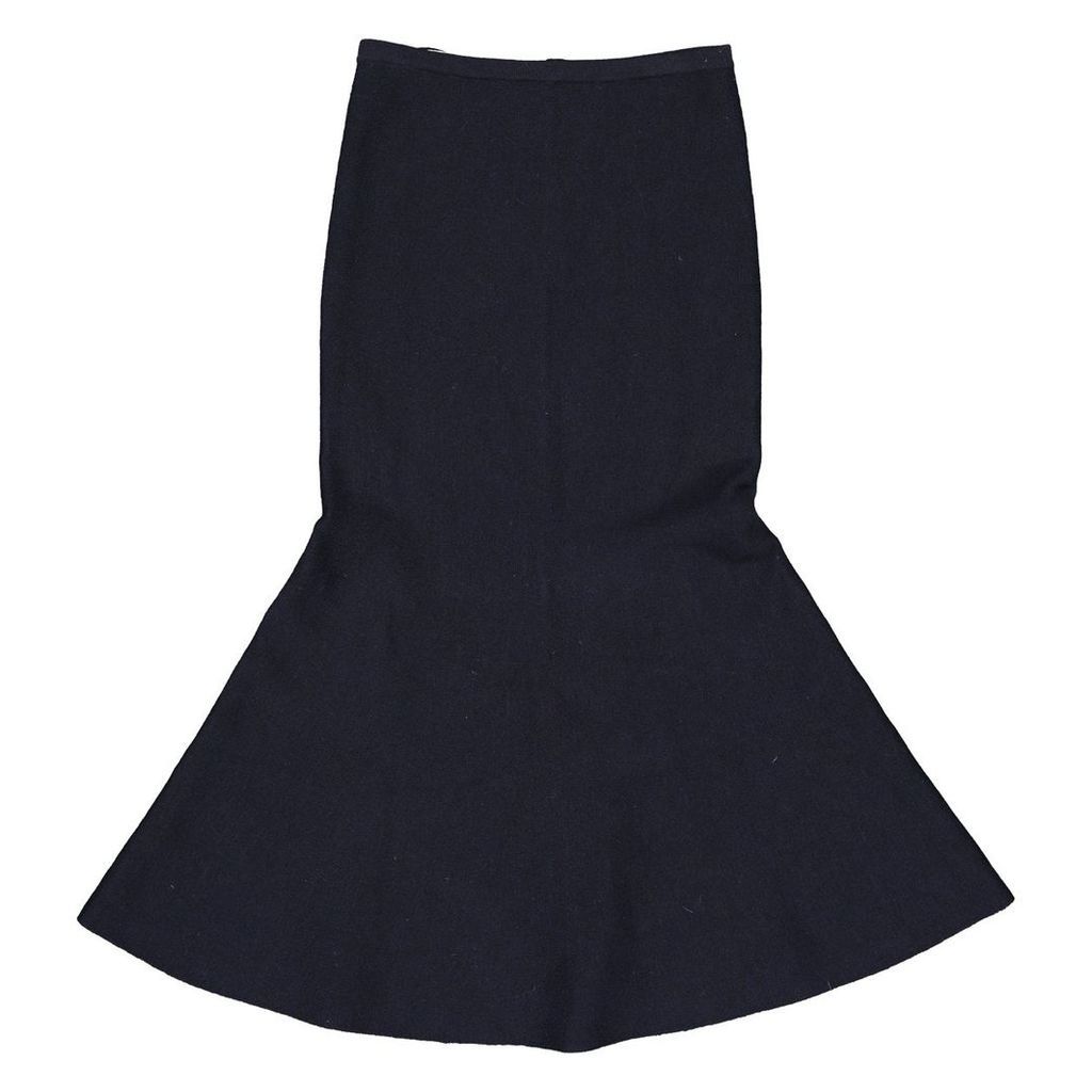 Wool mid-length skirt