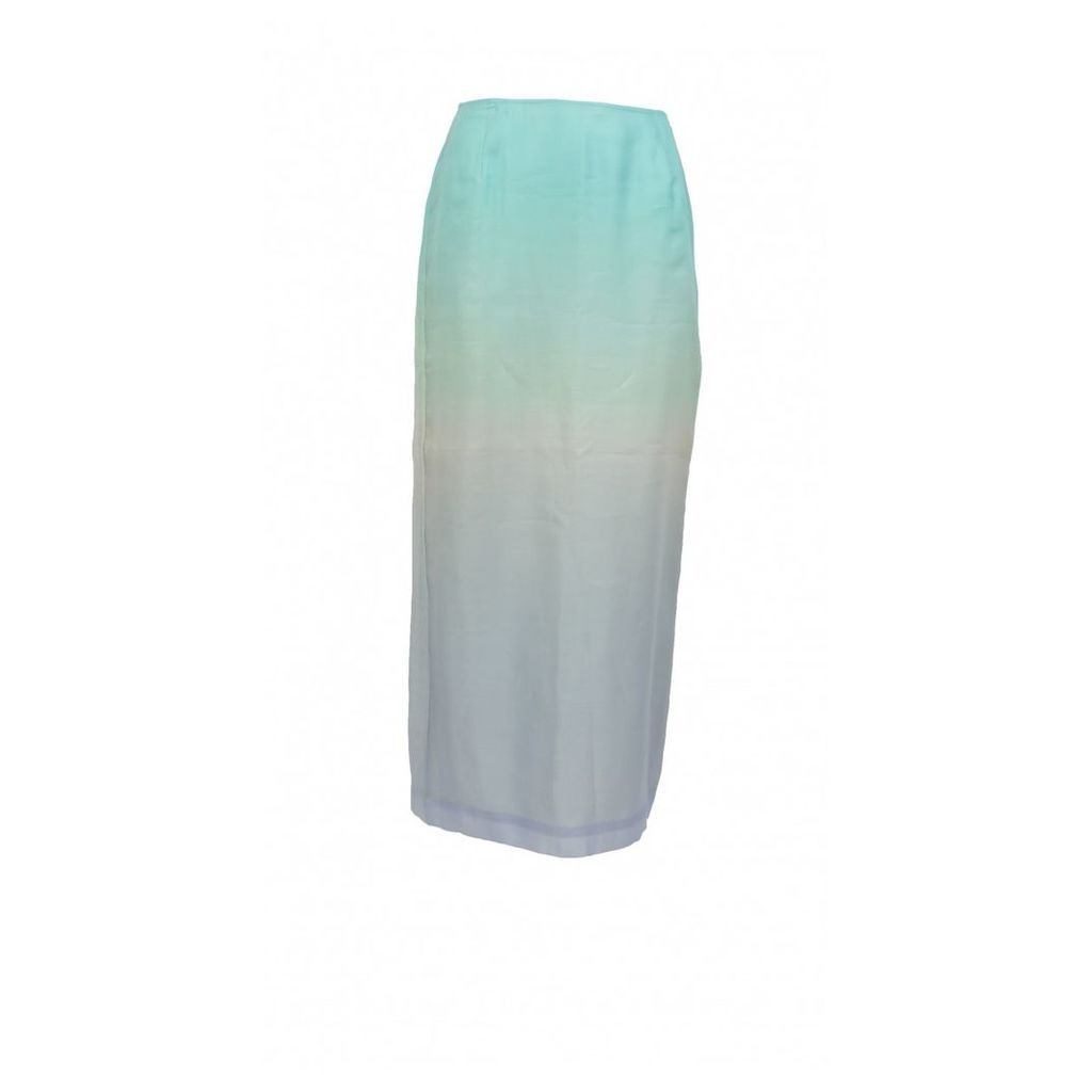 Turquoise Silk Skirt