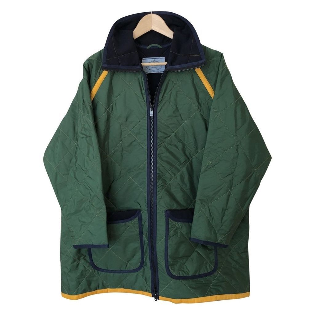 Green Polyester Coat