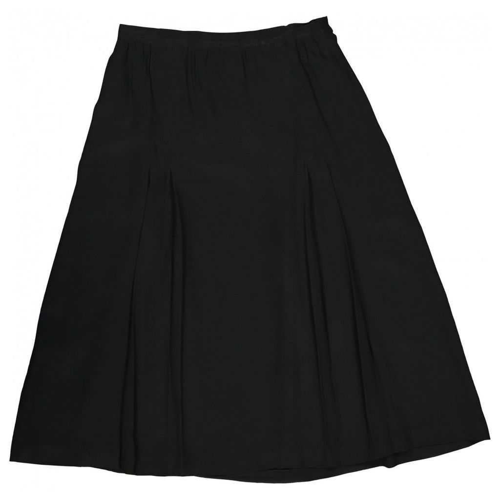 Silk mid-length skirt