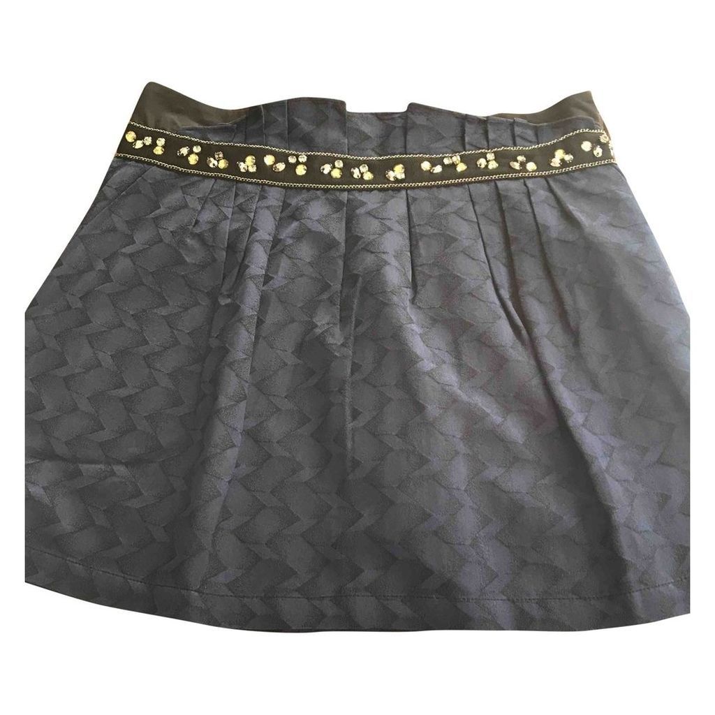 Silk mini skirt