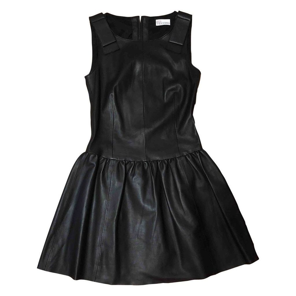 Leather mini dress