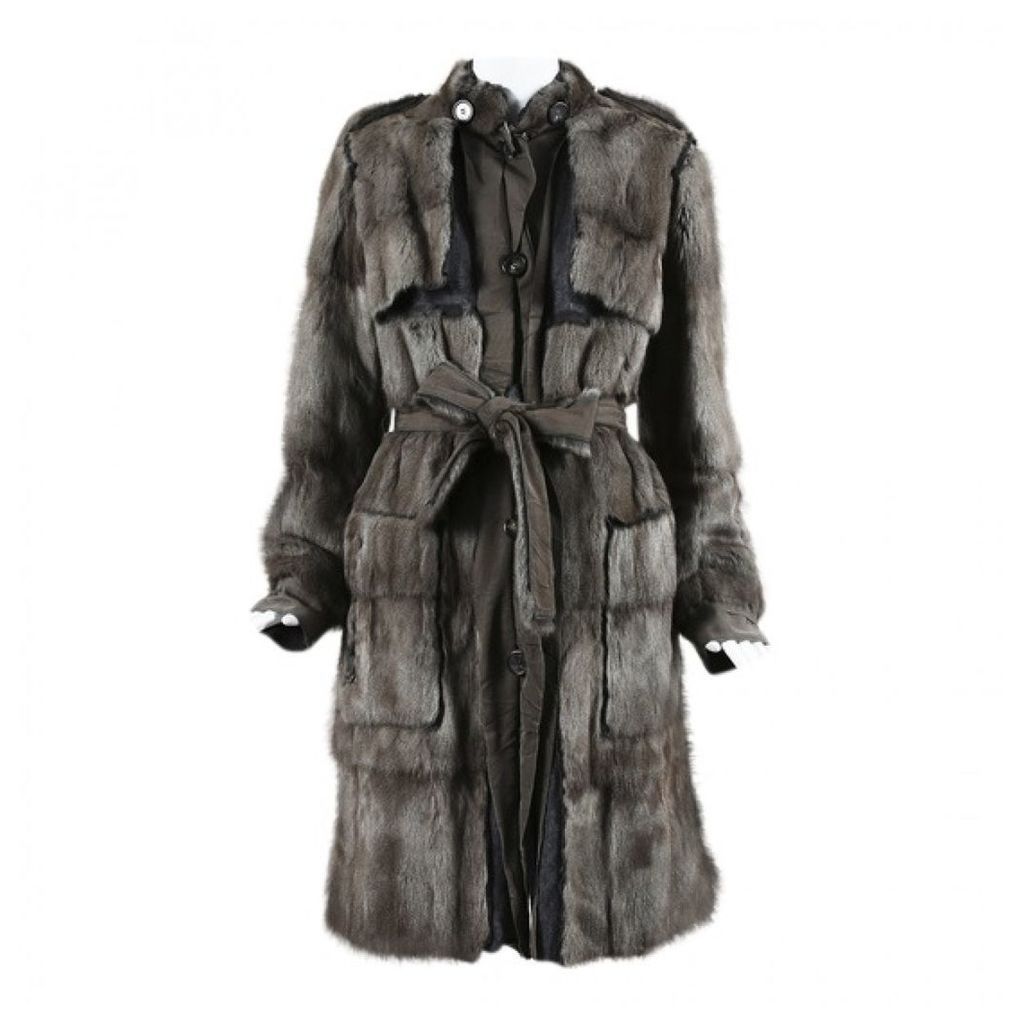 Exotic leathers trench coat