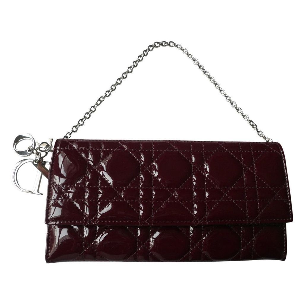 Lady Dior patent leather clutch bag