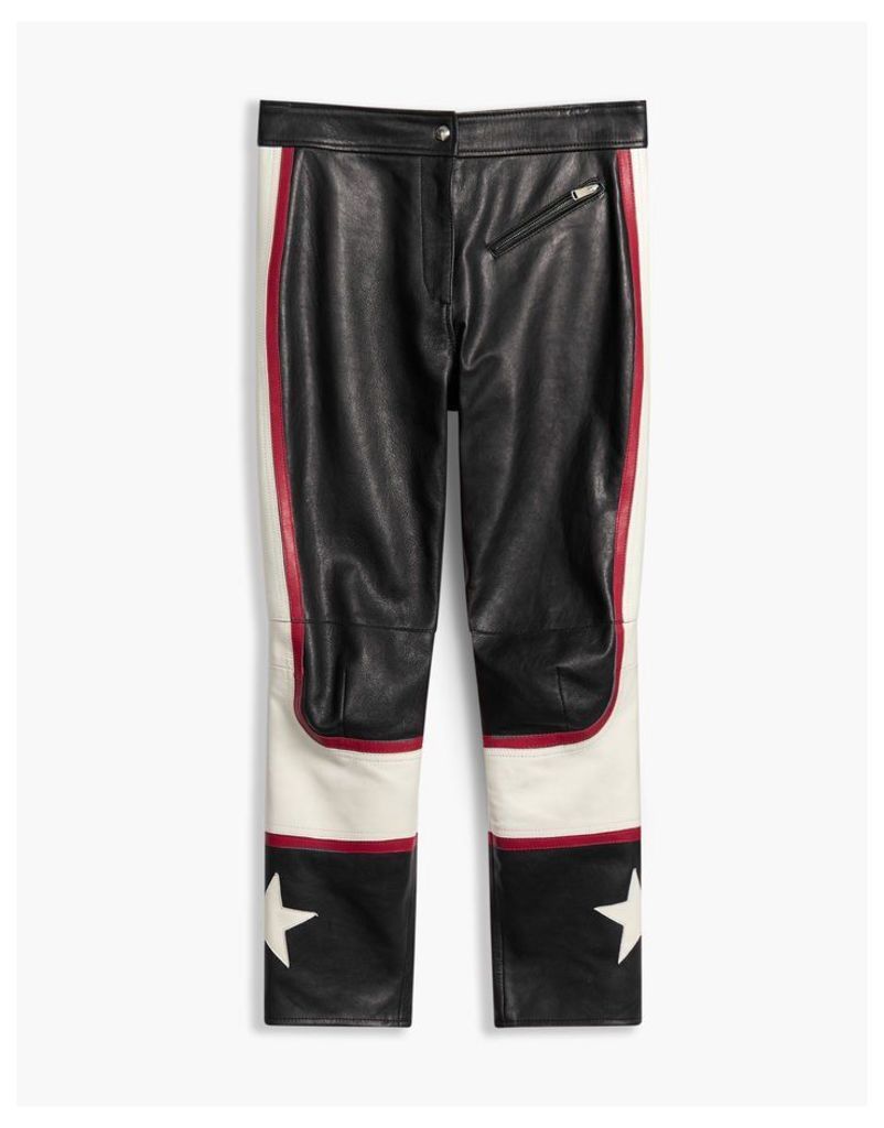 Belstaff Marton Racer Trousers Black/White/Red